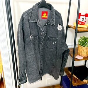 Oversized black Denim Jacket